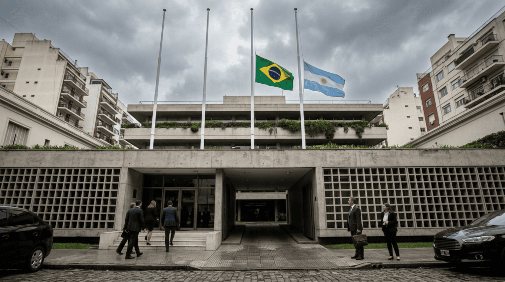 Embajada de Brasil en Buenos Aires durante la crisis diplomática.