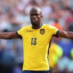 Enner Valencia durante un partido con la selección de Ecuador en el Mundial 2026.