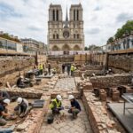 Excavación arqueológica frente a Notre-Dame donde aparecieron restos de la antigua Lutecia.