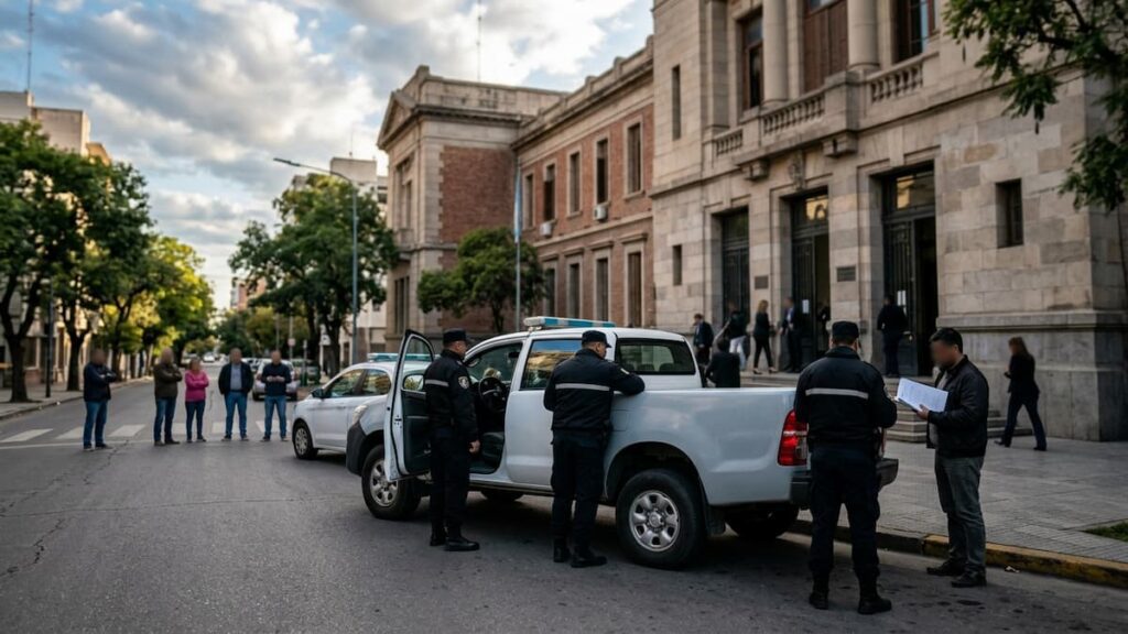 Procedimiento policial durante la investigación en Río Seco