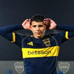 Leonel Flores celebra su gol en el triunfo de Boca ante Recoleta