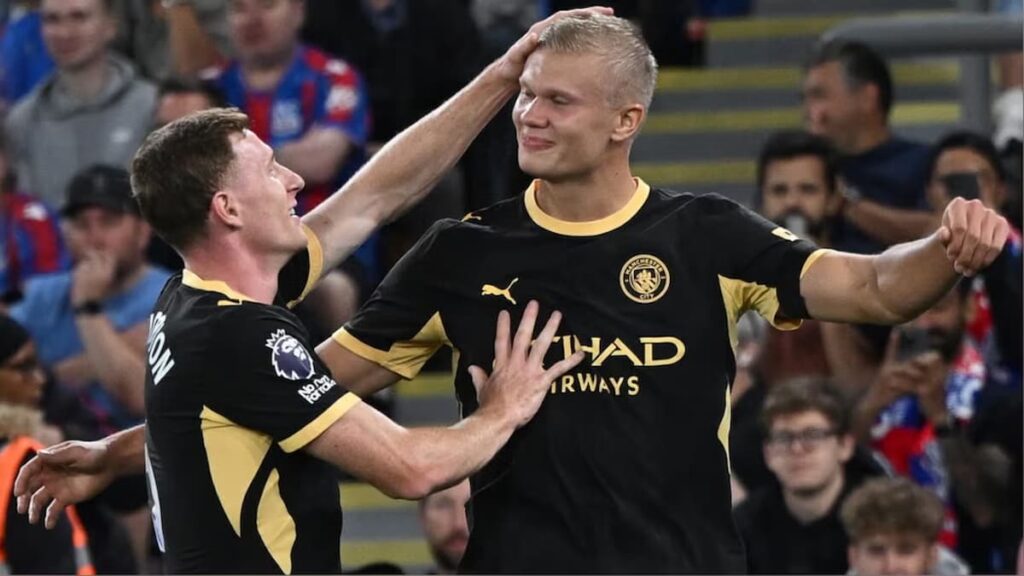 Manchester City goleó 4-1 a Crystal Palace con dobletes de Haaland y Cherki
