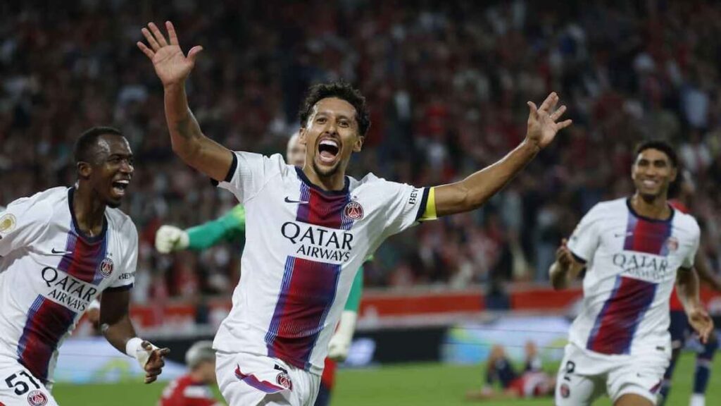 Marquinhos marcó el empate de PSG ante Lille