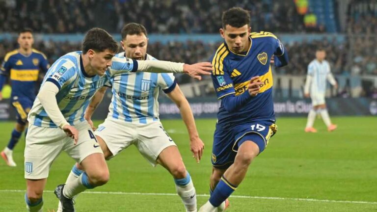 Racing y Boca empataron 1-1 en Avellaneda