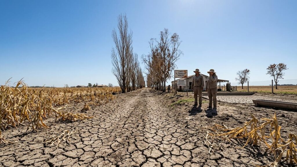 Sequía provocada por condiciones climáticas extremas.