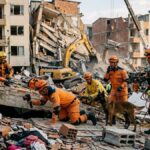 Equipos de emergencia trabajan en las zonas afectadas por el terremoto en Colombia
