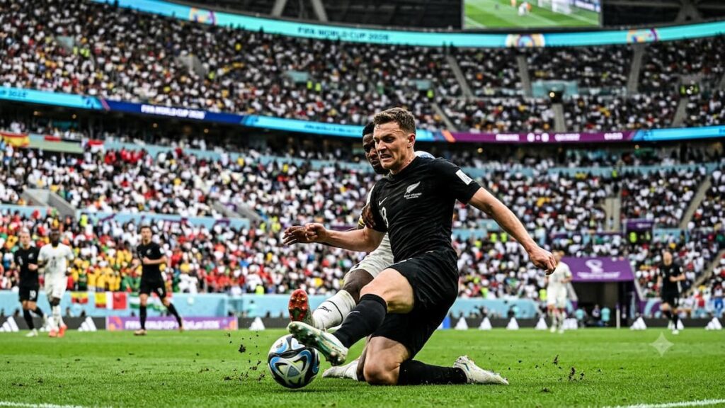 Tim Payne durante un partido del Mundial 2026 con Nueva Zelanda.