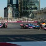 Monoplazas de Fórmula 1 tras el accidente en el GP de Azerbaiyán