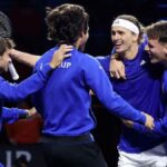 Alexander Zverev celebra junto al equipo de Europa la conquista de la Laver Cup 2026