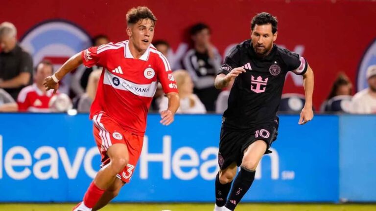 Chicago Fire e Inter Miami durante el partido de la MLS