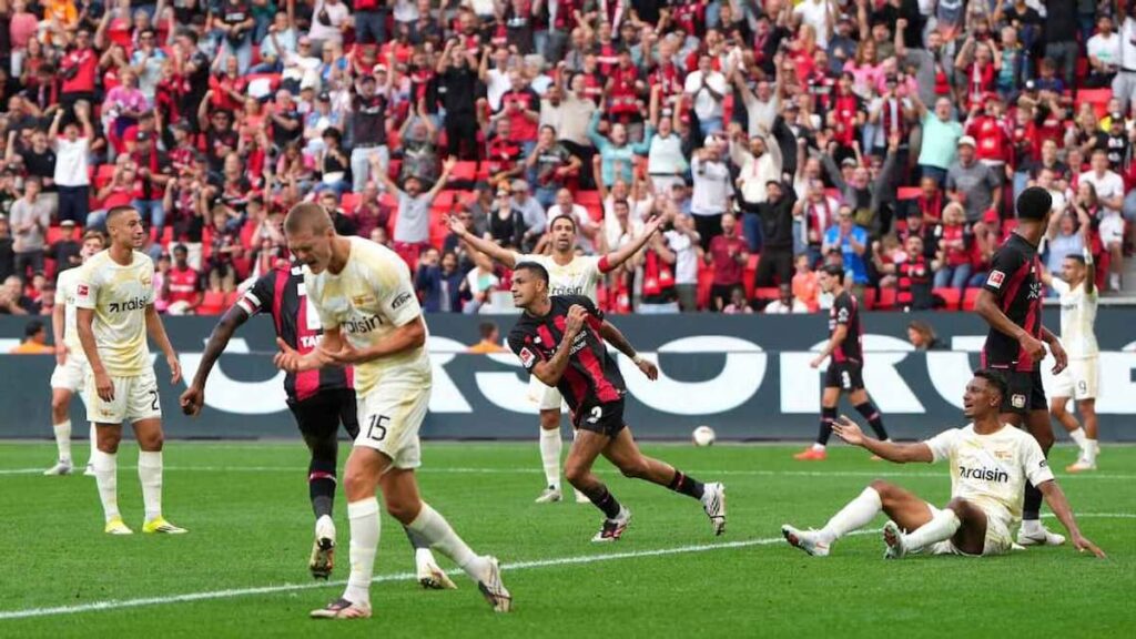 Facundo Medina marcó su primer gol en Bayer Leverkusen