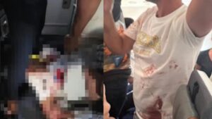 Evitan tragedia aérea en un vuelo hacia Israel Interior de la cabina de pasajeros de un avión comercial