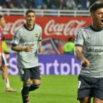 Leandro Lozano celebra su gol ante San Lorenzo