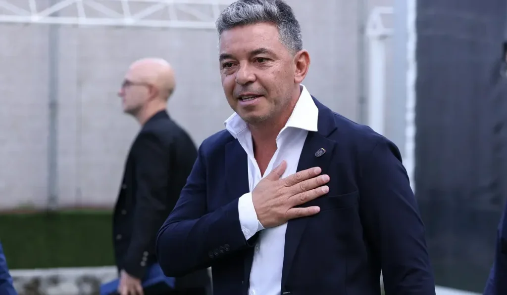 Marcelo Gallardo en su debut como director técnico de la Selección de Ecuador