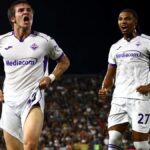 Franco Mastantuono marcó tres goles para Fiorentina ante Venezia