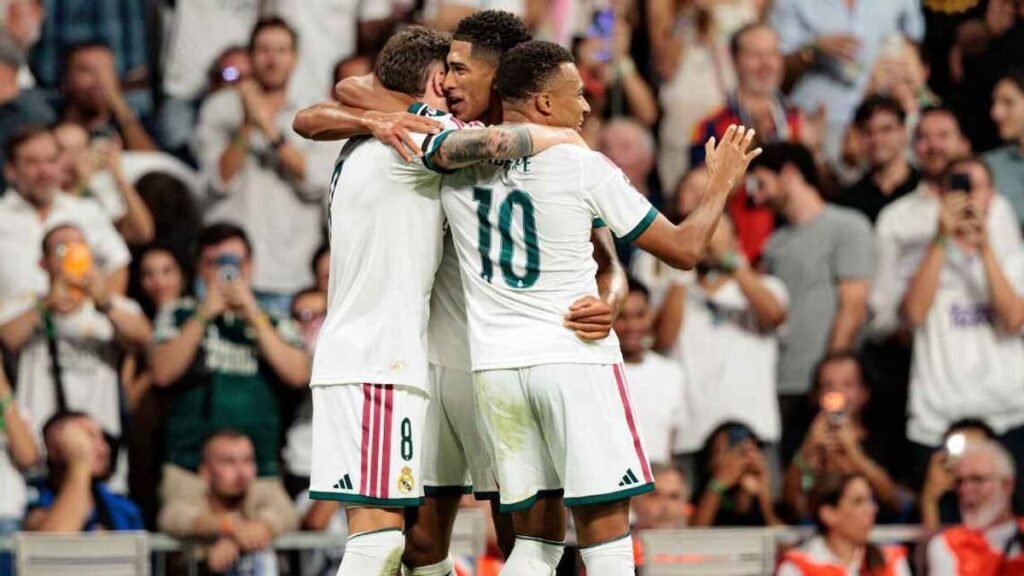 Kylian Mbappé marcó el primer gol del Real Madrid ante Inter