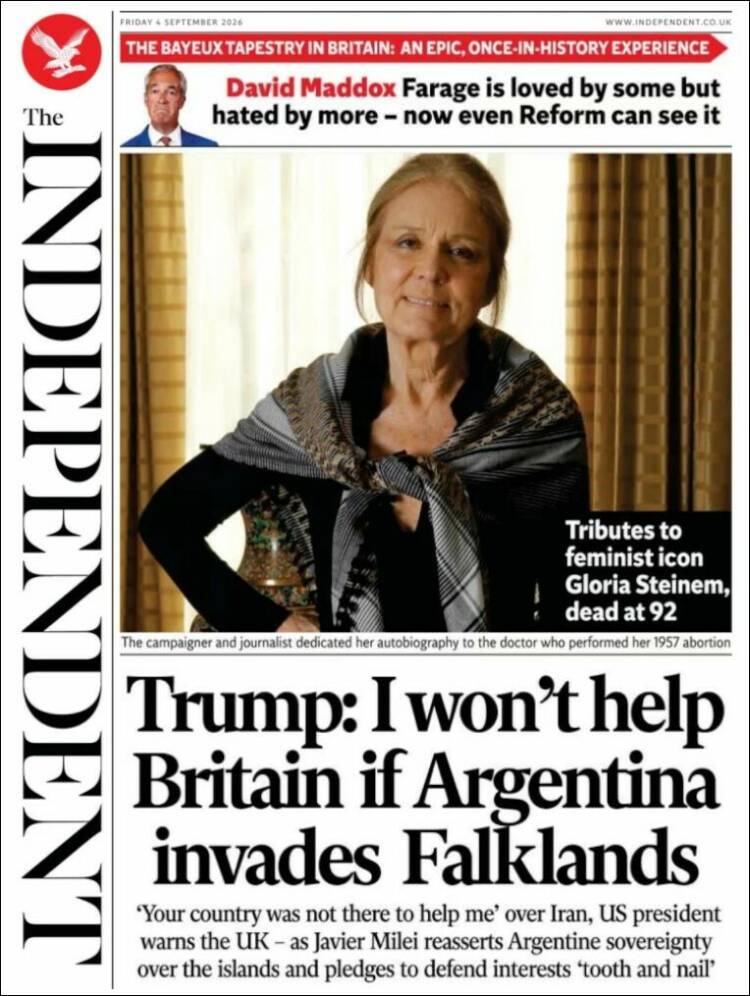 La prensa británica cubrió el mensaje de Milei por Malvinas