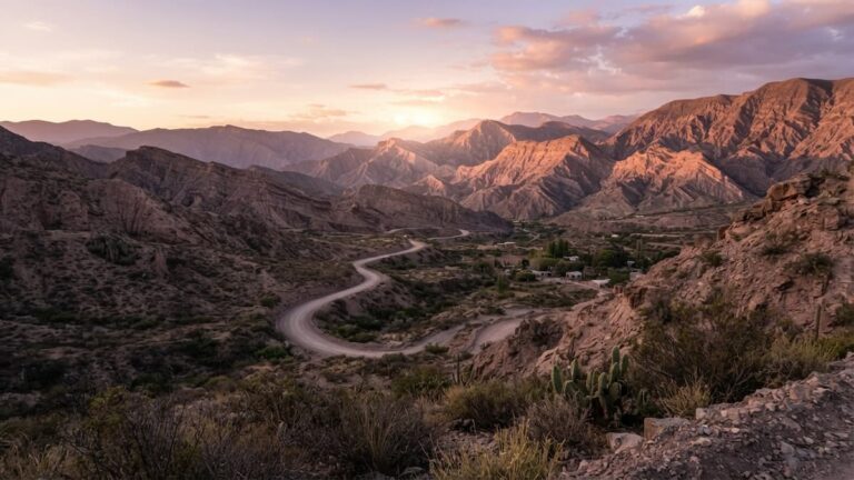 Paisaje montañoso de La Rioja al amanecer tras el sismo