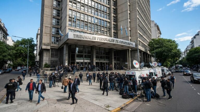 Fachada de los Tribunales de Comodoro Py en Buenos Aires