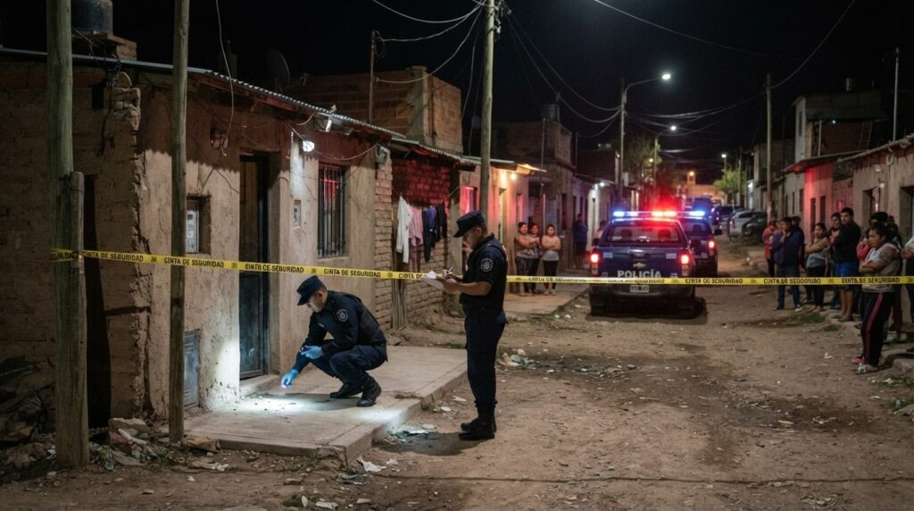 Investigación policial en Villa Junín de Las Heras