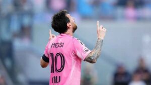 Inter Miami goleó 4-0 a DC United con dobletes de Lionel Messi y Luis Suárez Lionel Messi festejo su gol