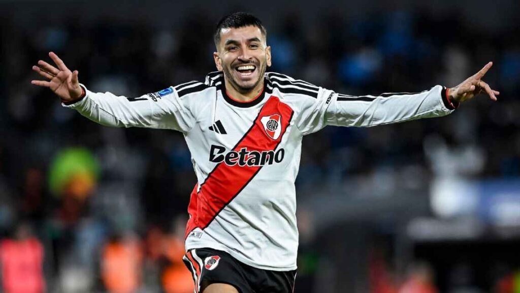 Ángel Correa tras marcar el segundo gol de River ante Belgrano