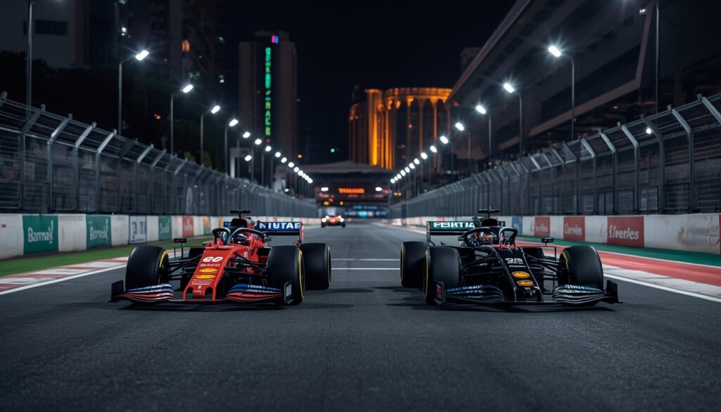 Franco Colapinto y Pierre Gasly en Singapur