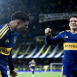 Lautaro Blanco festejo de gol de Boca