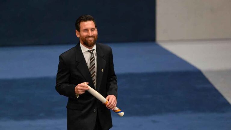 Lionel Messi en la gala de entrega del Premio Princesa de Asturias de los Deportes