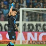 Lucas Zelarayán festeja su gol para Belgrano ante Racing