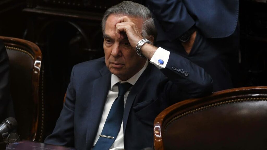 Miguel Ángel Pichetto en conferencia de prensa en el Congreso