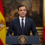 Pedro Sánchez durante su anuncio oficial en el Palacio de La Moncloa
