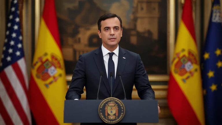 Pedro Sánchez durante su anuncio oficial en el Palacio de La Moncloa
