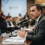 Santiago Bausili durante la respuesta del Banco Central a la AGN