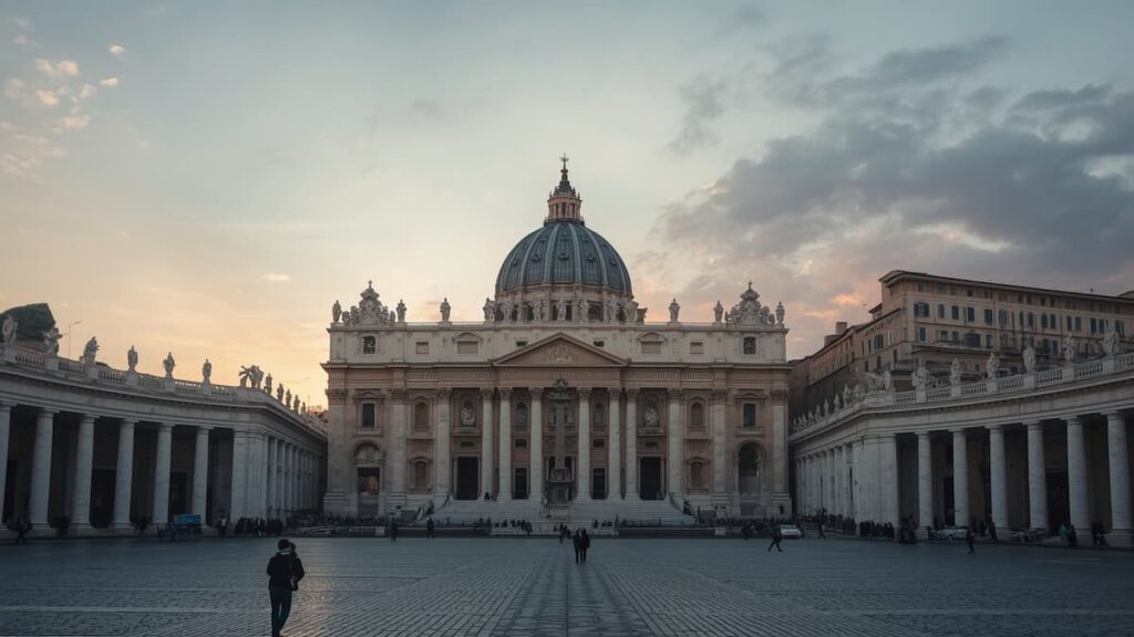 Plaza de San Pedro en la Ciudad del Vaticano